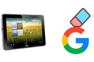 How to delete the Google account in Acer Iconia Tab A701