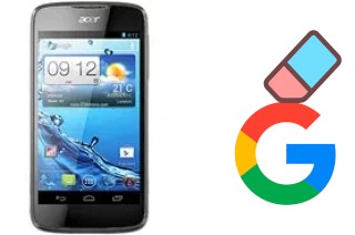 How to delete the Google account in Acer Liquid Gallant E350