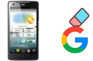 How to delete the Google account in Acer Liquid S1