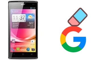 How to delete the Google account in Acer Liquid Z500