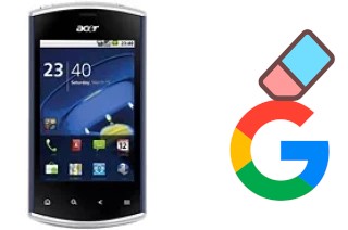 How to delete the Google account in Acer Liquid mini E310