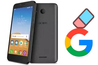 How to delete the Google account in Alcatel Tetra