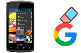 How to delete the Google account in Kyocera Rise C5155