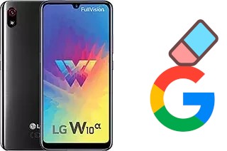 How to delete the Google account in LG W10 Alpha