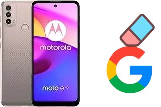 How to delete the Google account in Motorola Moto E40