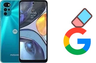 How to delete the Google account in Motorola Moto G22