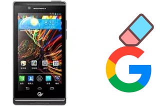 How to delete the Google account in Motorola RAZR V XT889