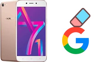 How to delete the Google account in Oppo A71 (2018)