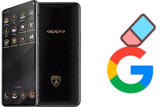 How to delete the Google account in Oppo Find X Lamborghini