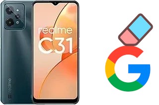 How to delete the Google account in Realme C31