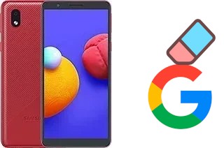 How to delete the Google account in Samsung Galaxy M01 Core