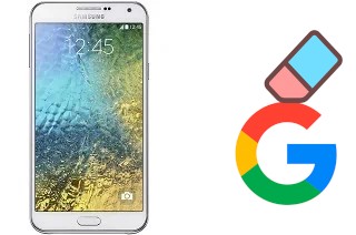 How to delete the Google account in Samsung Galaxy E7