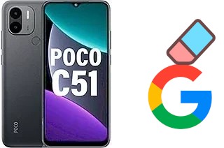 How to delete the Google account in Xiaomi Poco C51