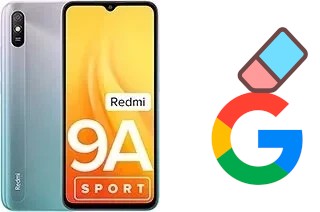 How to delete the Google account in Xiaomi Redmi 9A Sport