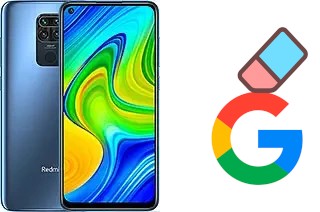 How to delete the Google account in Xiaomi Redmi Note 9