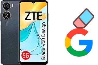 How to delete the Google account in ZTE Blade V50 Design