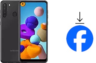 How to install Facebook on a Samsung Galaxy A21