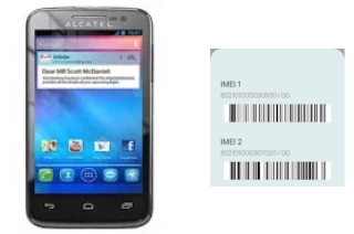 How to find the IMEI code on One Touch M'Pop