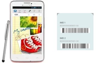 How to see the IMEI code in One Touch Scribe Easy