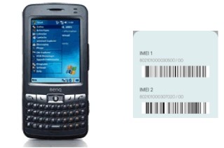 How to find the IMEI code on BenQ P50