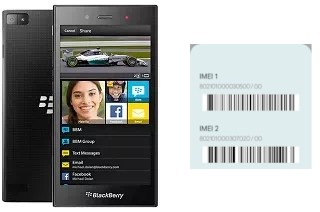 How to find the IMEI code on BlackBerry Z3