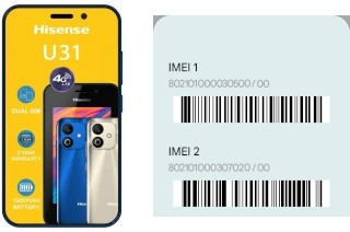 How to find the IMEI code on HiSense U31