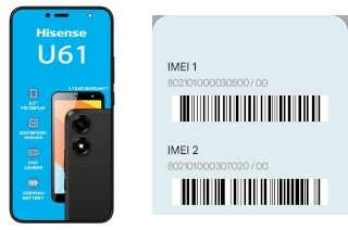 How to find the IMEI code on HiSense U61