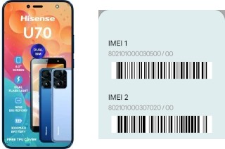 How to find the IMEI code on HiSense U70