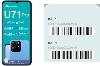 How to find the IMEI code on U71 Pro