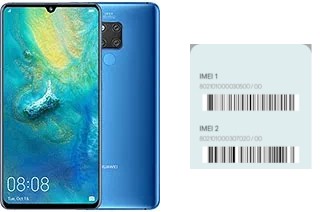 How to find the IMEI code on Mate 20 X