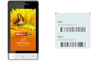 How to find the IMEI code on Karbonn A6