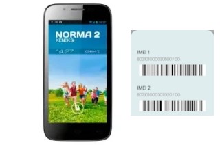 How to find the IMEI code on Norma 2