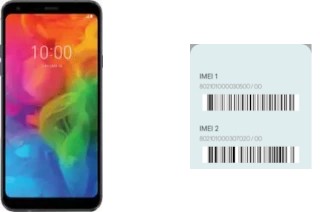 How to see the IMEI code in LG Q7+