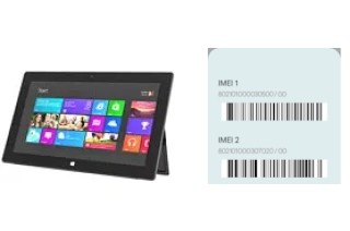 How to find the IMEI code on Surface