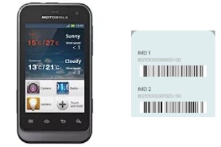 How to see the IMEI code in Defy Mini XT320