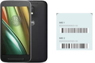 How to see the IMEI code in Moto E3 Power