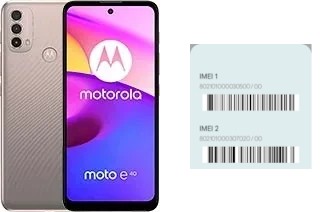 How to find the IMEI code on Moto E40