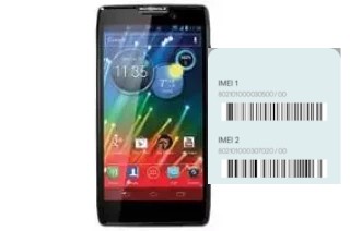 How to see the IMEI code in RAZR HD