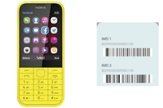 How to find the IMEI code on 225 Dual SIM