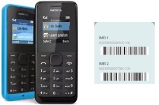 How to find the IMEI code on Nokia 105