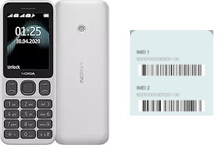 How to find the IMEI code on Nokia 125