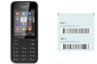 How to find the IMEI code on Nokia 207