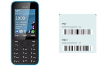 How to find the IMEI code on Nokia 208