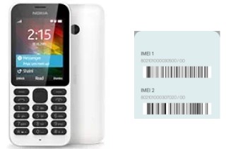 How to find the IMEI code on Nokia 215