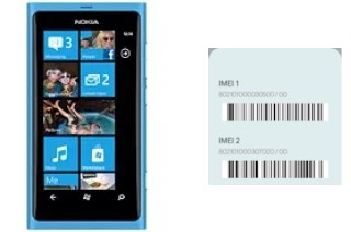 How to find the IMEI code on Lumia 800