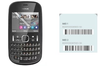 How to find the IMEI code on Asha 200