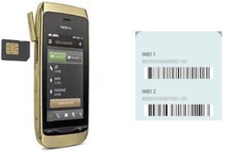 How to find the IMEI code on Asha 308