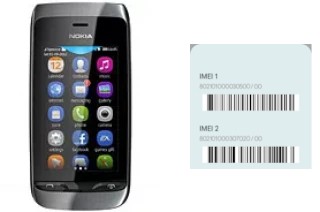 How to find the IMEI code on Asha 309