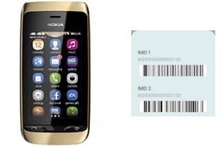 How to find the IMEI code on Asha 310