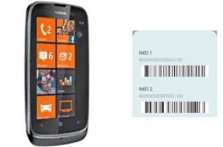 How to find the IMEI code on Lumia 610 NFC